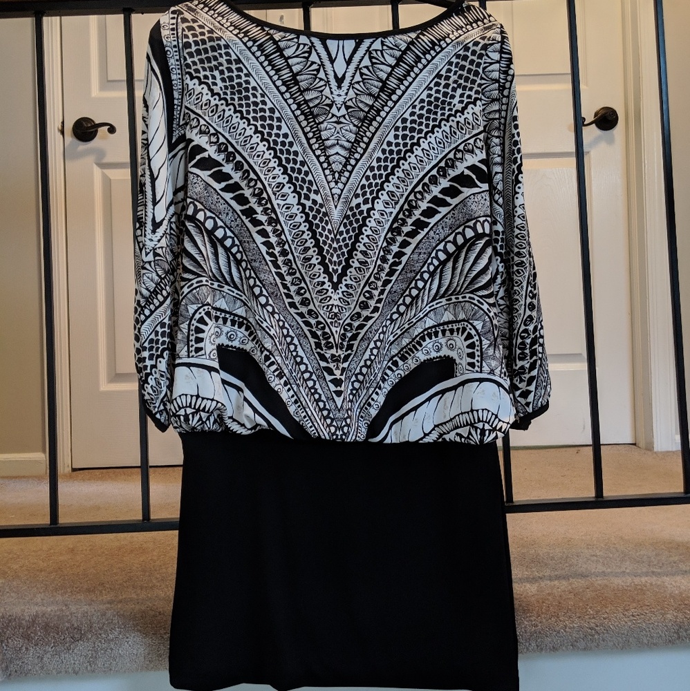 Slit sleeve dress